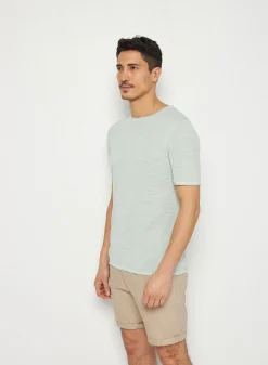 Maison Montagut T-Shirt Col Rond En Lin Flamme - Renaud><noscript><img width=