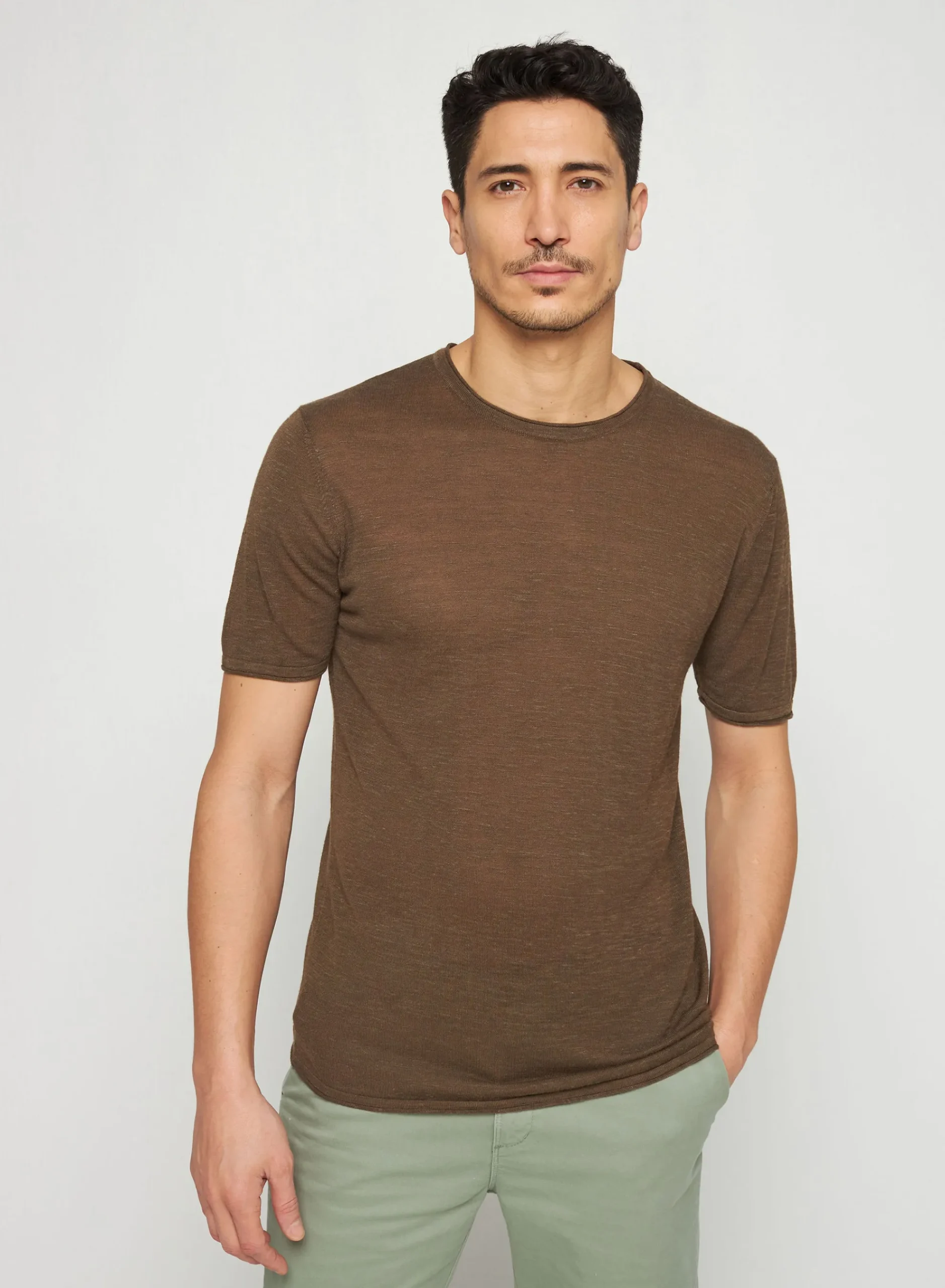 Maison Montagut T-Shirt Col Rond En Lin Flamme - Renaud>Homme T-Shirts