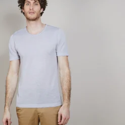 Maison Montagut T-Shirt Col Rond En Lin Flamme - Bosea><noscript><img width=