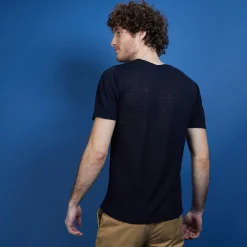 Maison Montagut T-Shirt Col Rond En Lin Flamme - Bosea><noscript><img width=