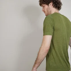 Maison Montagut T-Shirt Col Rond En Lin Flamme - Bosea><noscript><img width=