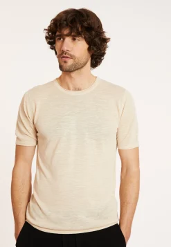 Maison Montagut T-Shirt Col Rond En Lin Flamme - Renaud><noscript><img width=