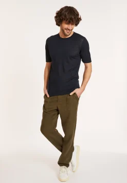 Maison Montagut T-Shirt Col Rond En Lin Flamme - Renaud><noscript><img width=