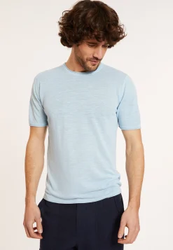 Maison Montagut T-Shirt Col Rond En Lin Flamme - Renaud><noscript><img width=