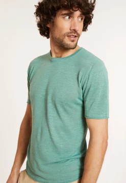 Maison Montagut T-Shirt Col Rond En Lin Flamme - Renaud><noscript><img width=