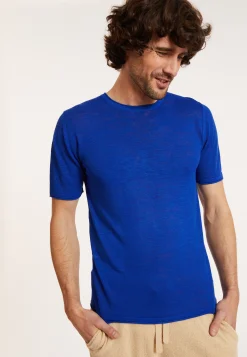 Maison Montagut T-Shirt Col Rond En Lin Flamme - Renaud><noscript><img width=