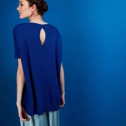 Maison Montagut T-Shirt Col Rond En Viscose Crepe - Bibiche><noscript><img width=