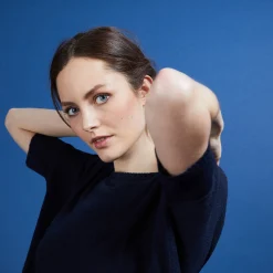 Maison Montagut T-Shirt Col Rond En Viscose Crepe - Bibiche><noscript><img width=