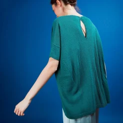 Maison Montagut T-Shirt Col Rond En Viscose Crepe - Bibiche><noscript><img width=