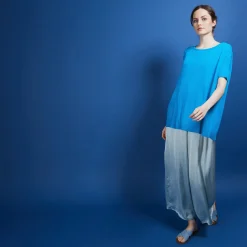 Maison Montagut T-Shirt Col Rond En Viscose Crepe - Bibiche><noscript><img width=