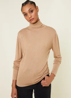 Maison Montagut T-Shirt Col Roule En Bambou Cachemire Fine Maille - Aerio><noscript><img width=