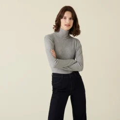 Maison Montagut T-Shirt Col Roule En Bambou Cachemire Fine Maille - Aerio>Femme T-Shirts