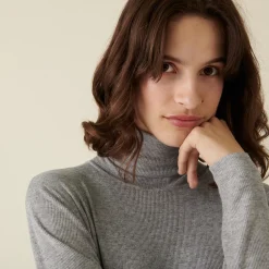 Maison Montagut T-Shirt Col Roule En Bambou Cachemire Fine Maille - Aerio><noscript><img width=