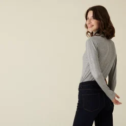 Maison Montagut T-Shirt Col Roule En Bambou Cachemire Fine Maille - Aerio><noscript><img width=