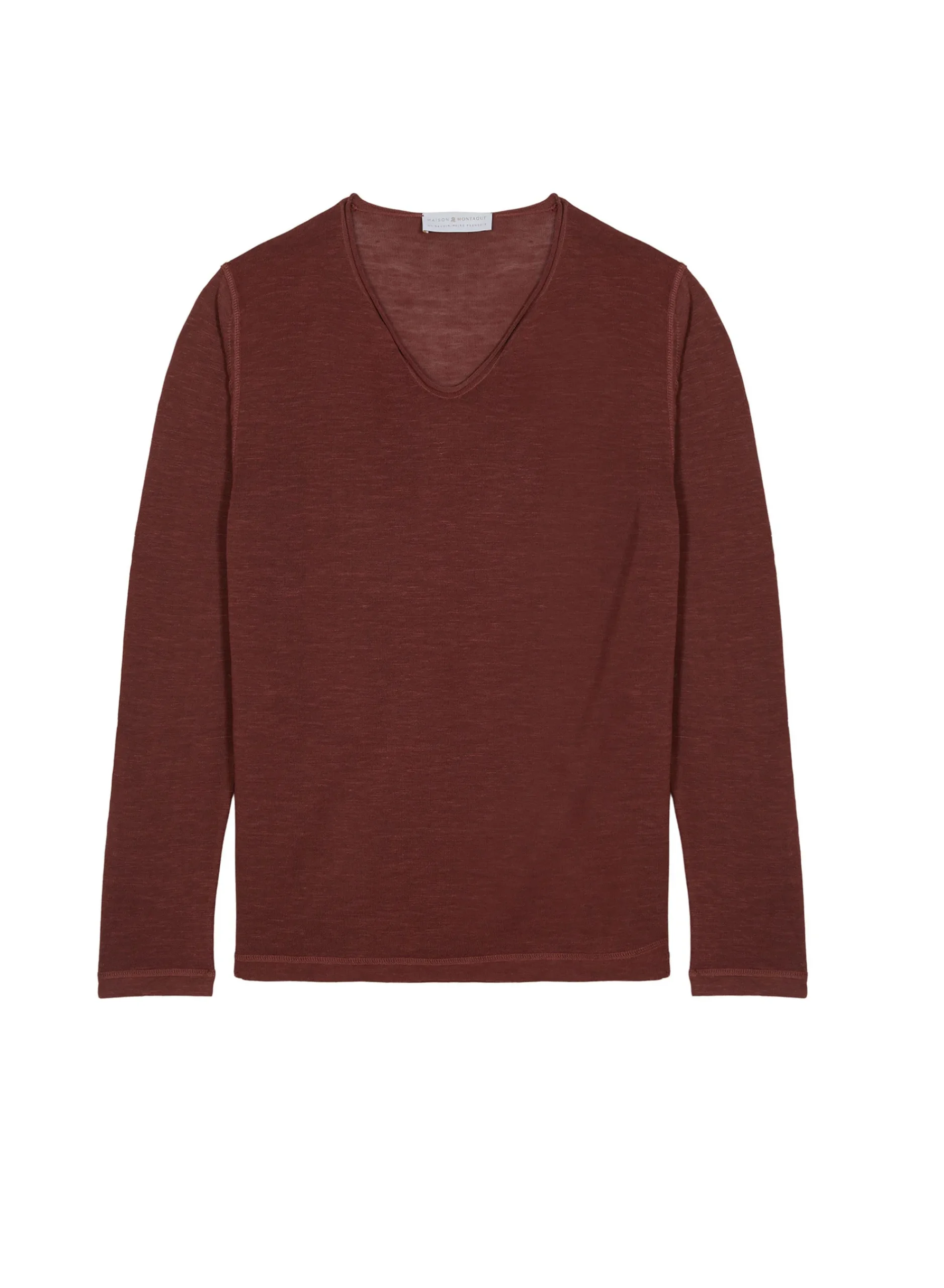 Maison Montagut T-Shirt Col Tunisien En Lin Flamme - Blayne>Homme T-Shirts