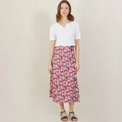 Maison Montagut T-Shirt Col Tunisien En Lin Flamme - Boheme><noscript><img width=