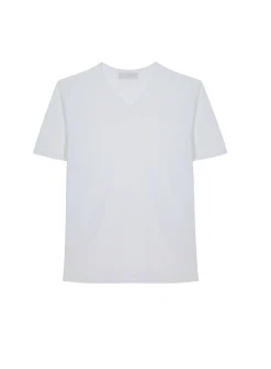 Maison Montagut T-Shirt Col V En Lin Flamme - Reuben><noscript><img width=
