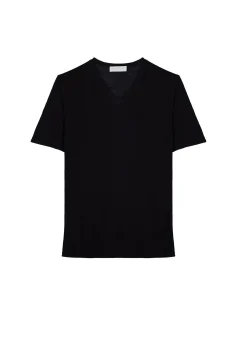 Maison Montagut T-Shirt Col V En Lin Flamme - Reuben><noscript><img width=