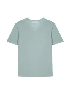 Maison Montagut T-Shirt Col V En Lin Flamme - Reuben><noscript><img width=