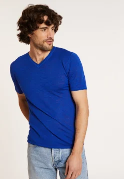 Maison Montagut T-Shirt Col V En Lin Flamme - Reuben><noscript><img width=