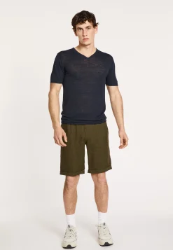 Maison Montagut T-Shirt Col V En Lin Flamme - Reuben><noscript><img width=