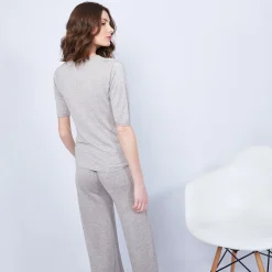 Maison Montagut T-Shirt En Bambou Cachemire - Henne><noscript><img width=