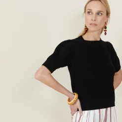 Maison Montagut T-Shirt En Coton Bio Grosse Maille - Marie><noscript><img width=