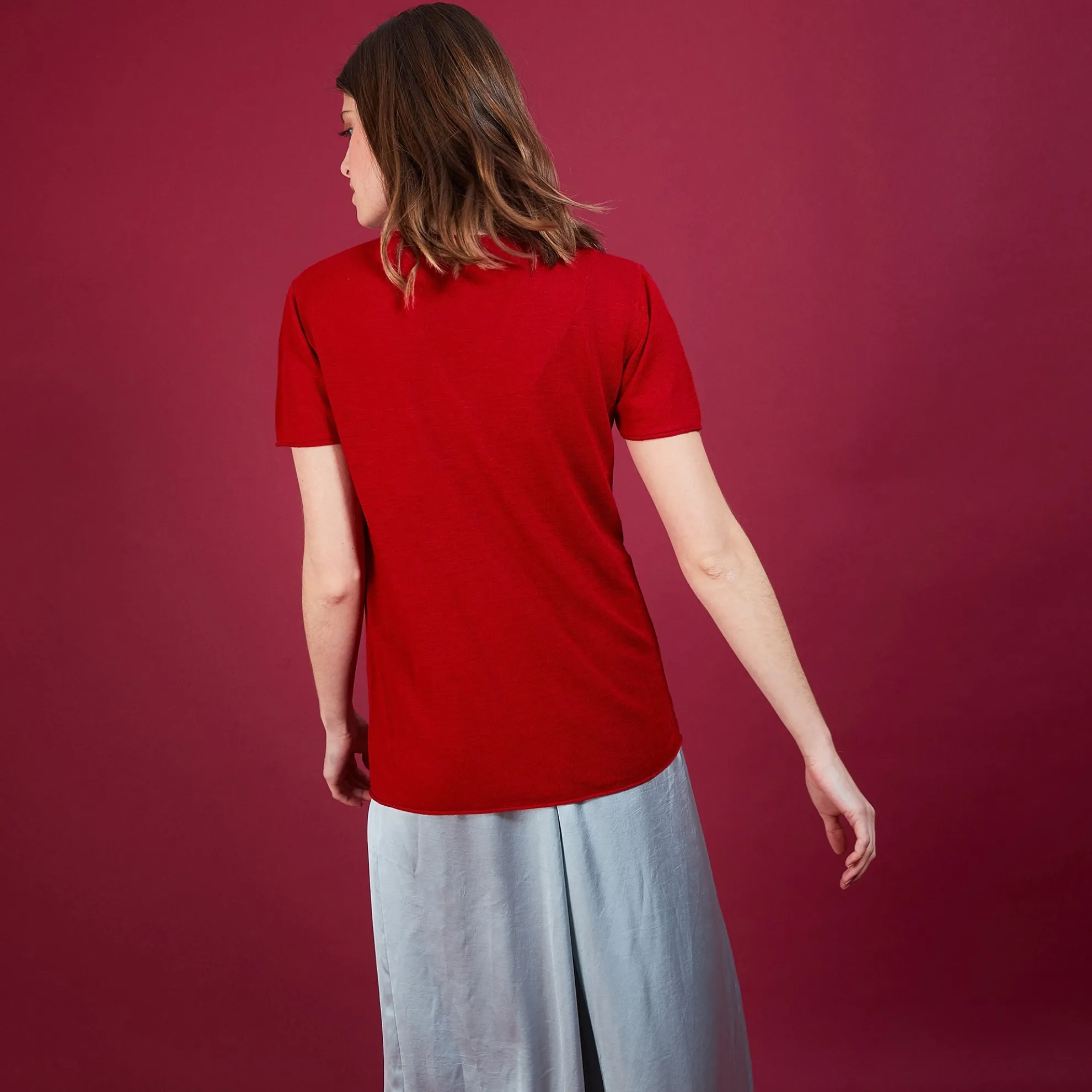 Maison Montagut T-Shirt En Lin Flamme - Balkan>Femme T-Shirts