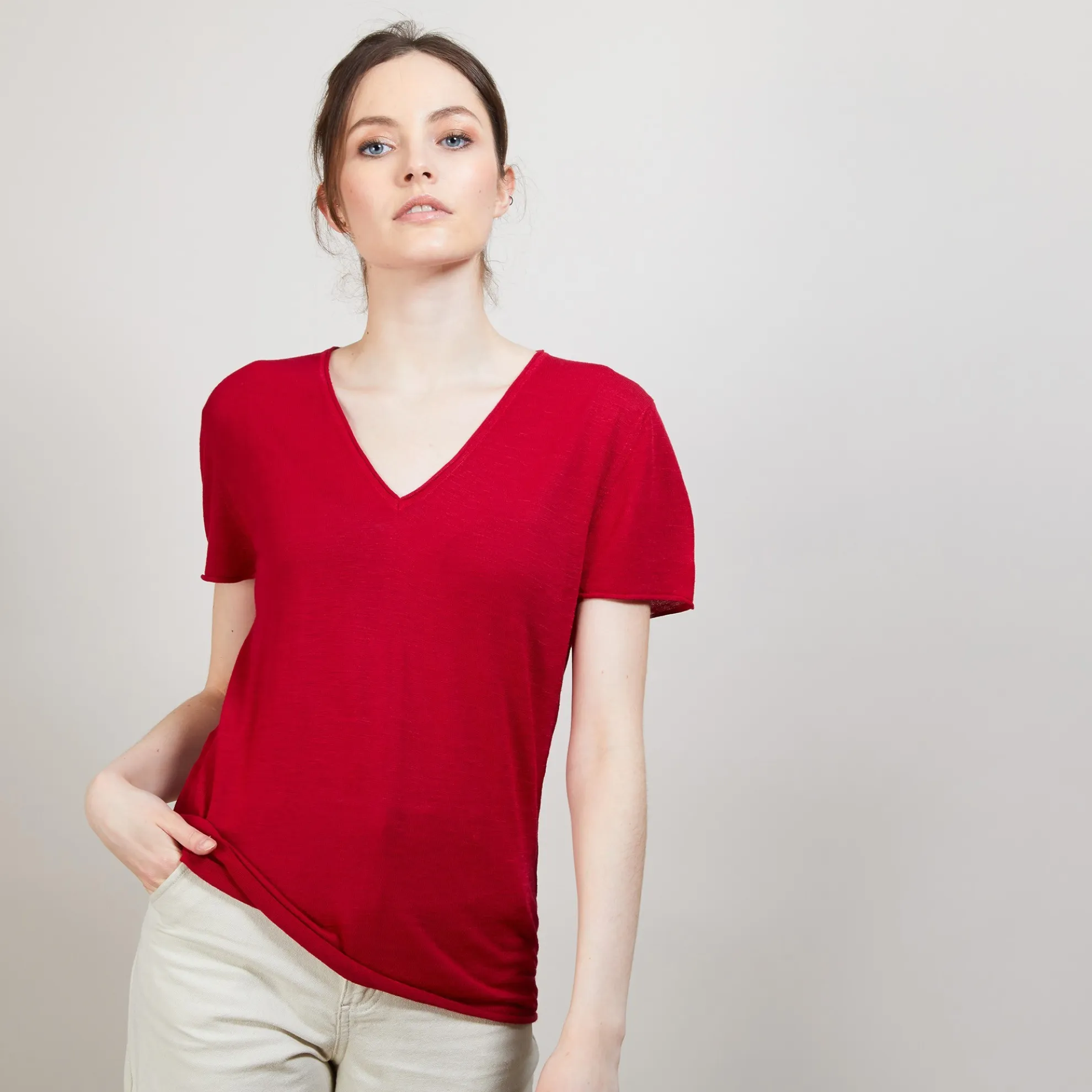 Maison Montagut T-Shirt En Lin Flamme - Balkan>Femme T-Shirts