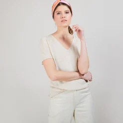 Maison Montagut T-Shirt En Lin Flamme - Balkan><noscript><img width=