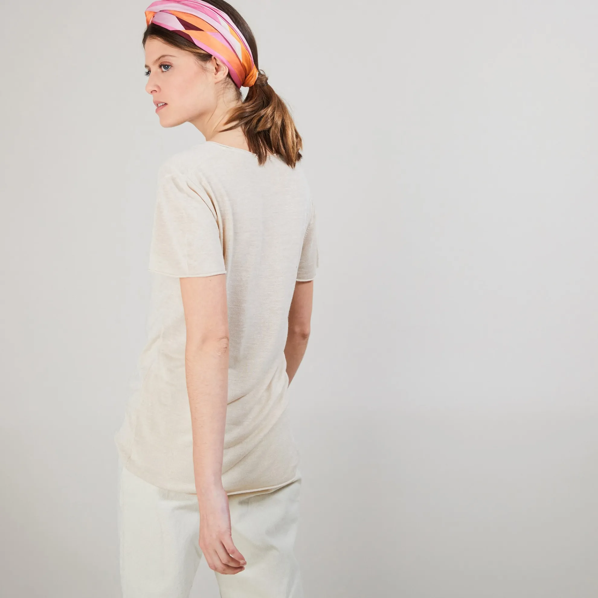 Maison Montagut T-Shirt En Lin Flamme - Balkan>Femme T-Shirts