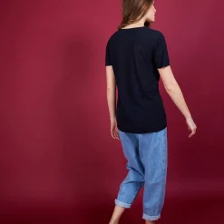 Maison Montagut T-Shirt En Lin Flamme - Balkan><noscript><img width=