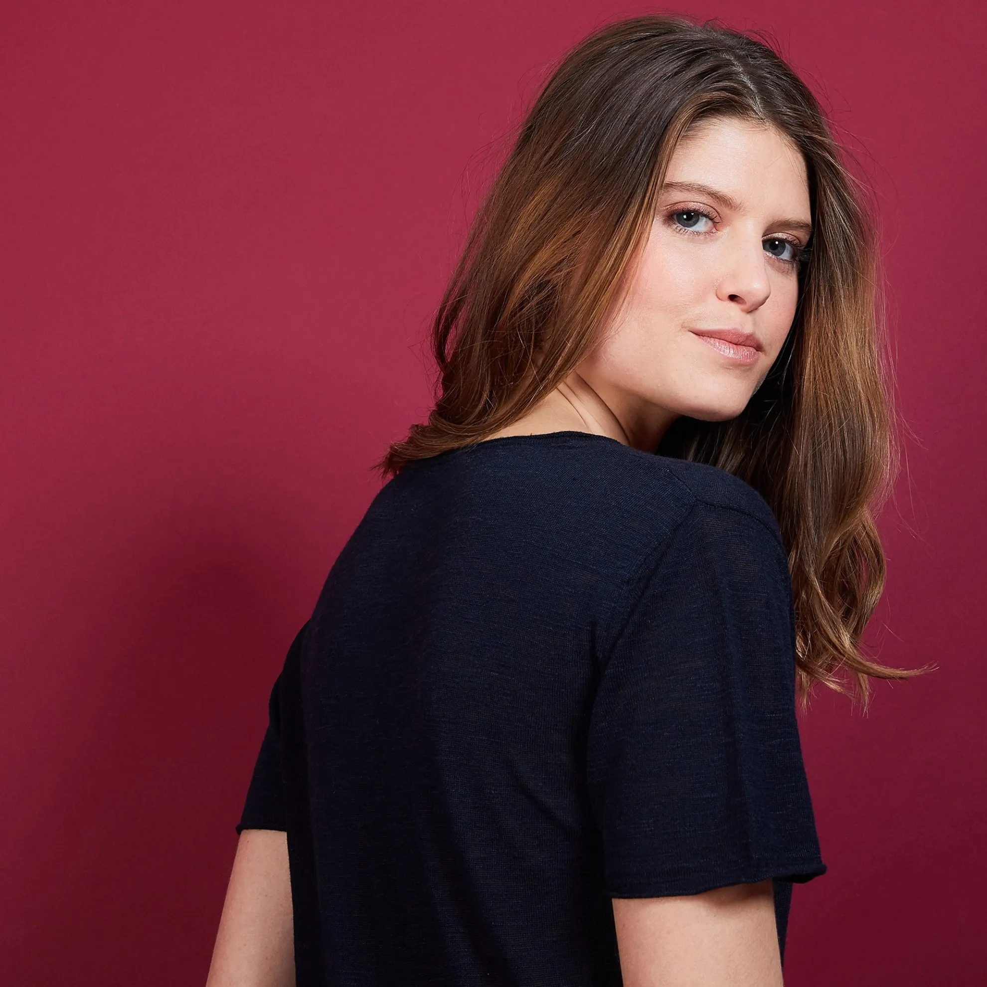 Maison Montagut T-Shirt En Lin Flamme - Balkan>Femme T-Shirts