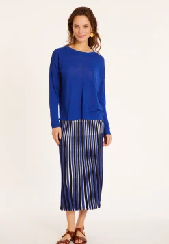 Maison Montagut T-Shirt En Lin Flamme Boutonne Dos - Polly><noscript><img width=