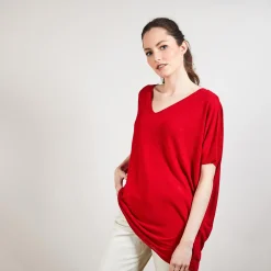 Maison Montagut T-Shirt Long En Lin Flamme - Bil><noscript><img width=