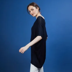 Maison Montagut T-Shirt Long En Lin Flamme - Bil><noscript><img width=