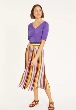 Maison Montagut T-Shirt Manches Coudes En Lin Flamme - Bonbon><noscript><img width=