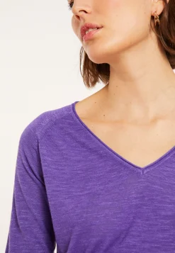 Maison Montagut T-Shirt Manches Coudes En Lin Flamme - Bonbon><noscript><img width=