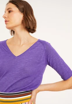 Maison Montagut T-Shirt Manches Coudes En Lin Flamme - Bonbon><noscript><img width=