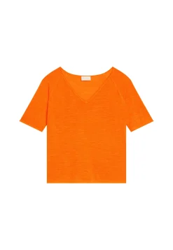 Maison Montagut T-Shirt Manches Coudes En Lin Flamme - Bonbon><noscript><img width=