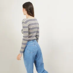 Maison Montagut T-Shirt Manches Longues A Rayures - Fina><noscript><img width=