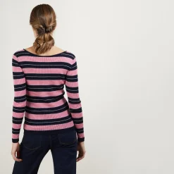 Maison Montagut T-Shirt Manches Longues A Rayures - Fina><noscript><img width=