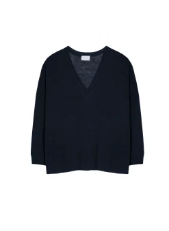 Maison Montagut T-Shirt Oversize Col V En Lin Flamme - Beja><noscript><img width=