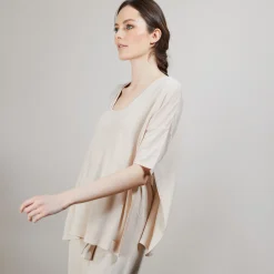 Maison Montagut T-Shirt Oversize En Lin Flamme - Batalya><noscript><img width=