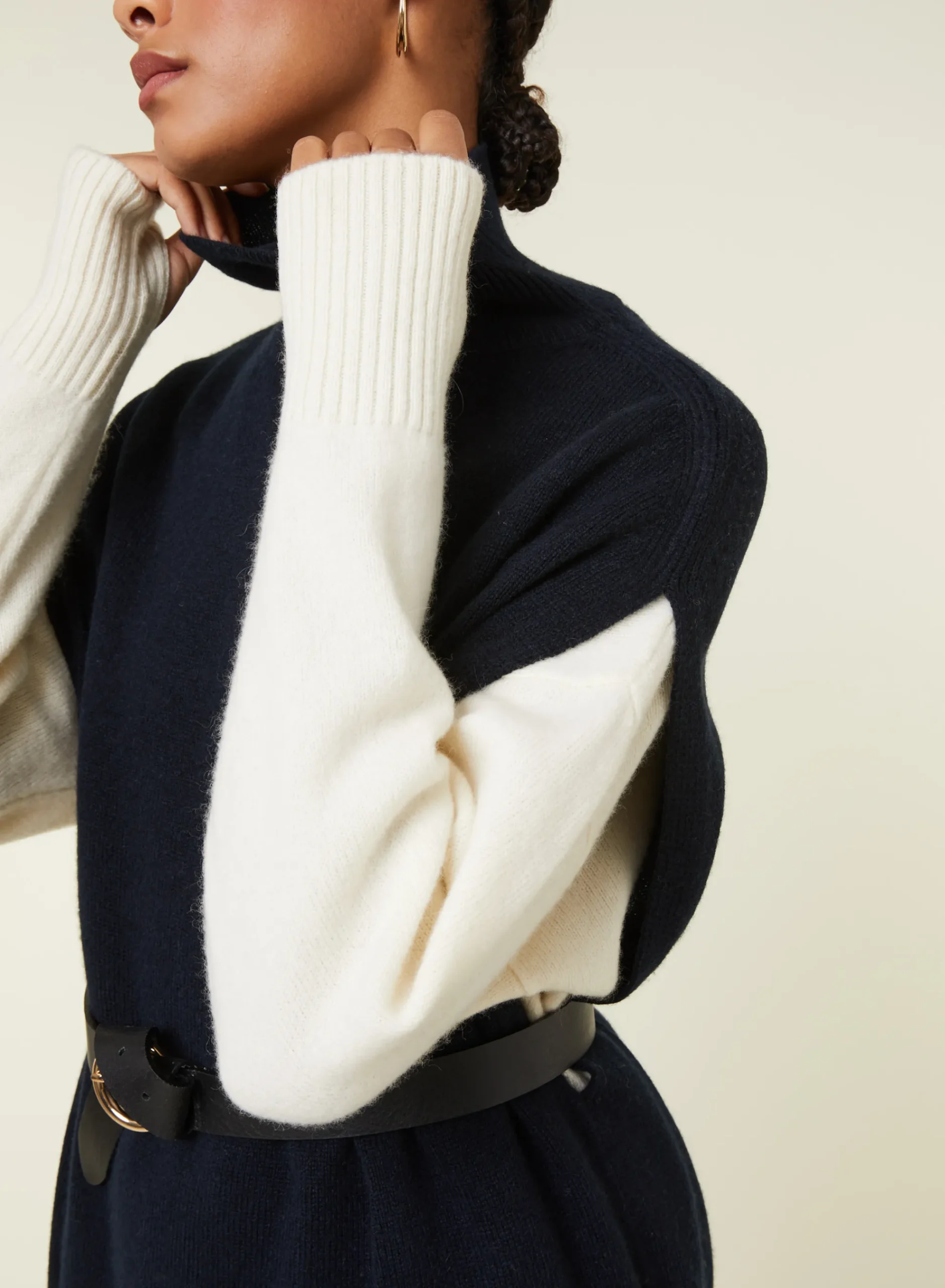 Maison Montagut Tunique Sans Manches Col Montant En Laine Et Cachemire - Garance>Femme Robes