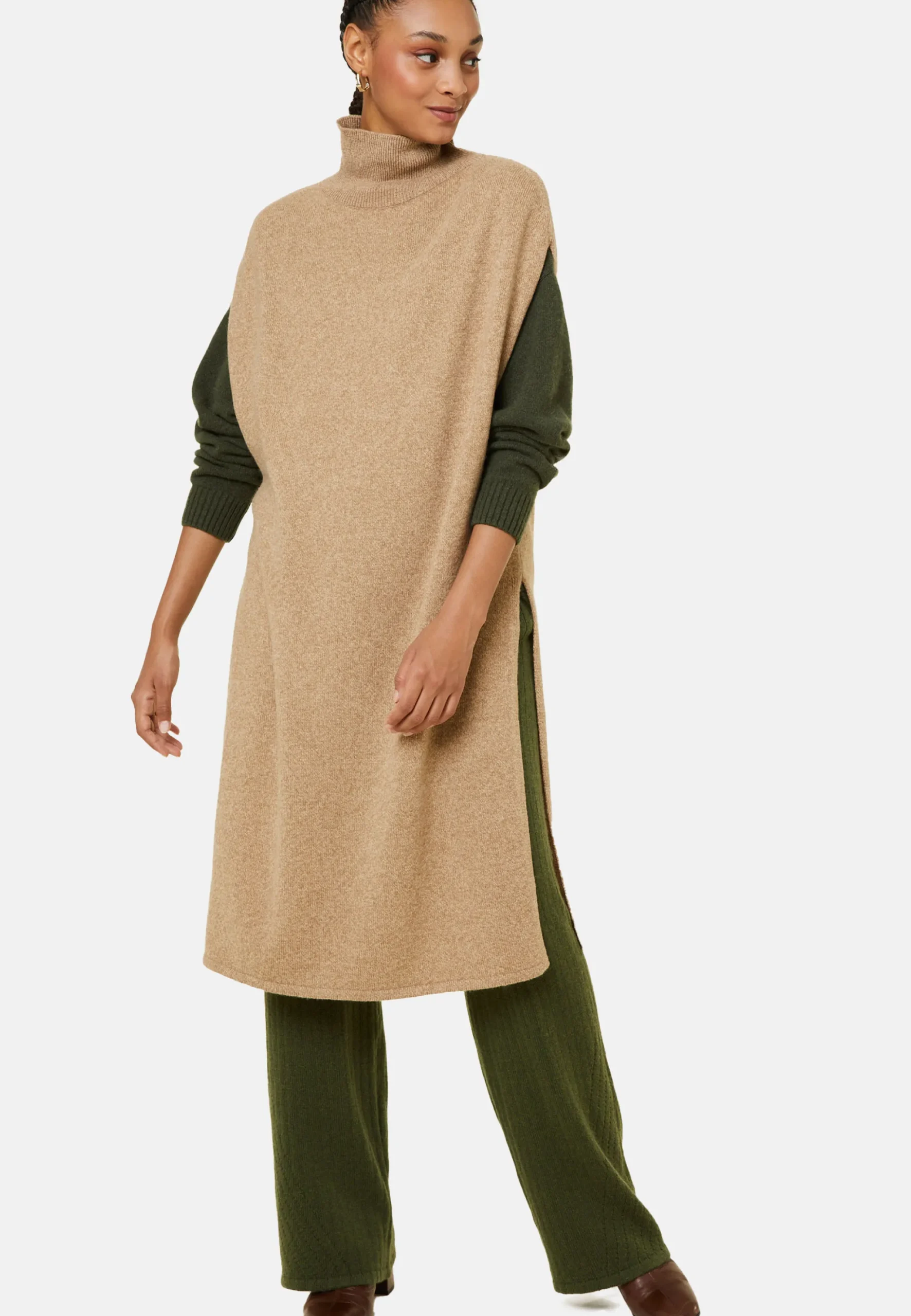 Maison Montagut Tunique Sans Manches Col Montant En Laine Et Cachemire - Garance>Femme Robes