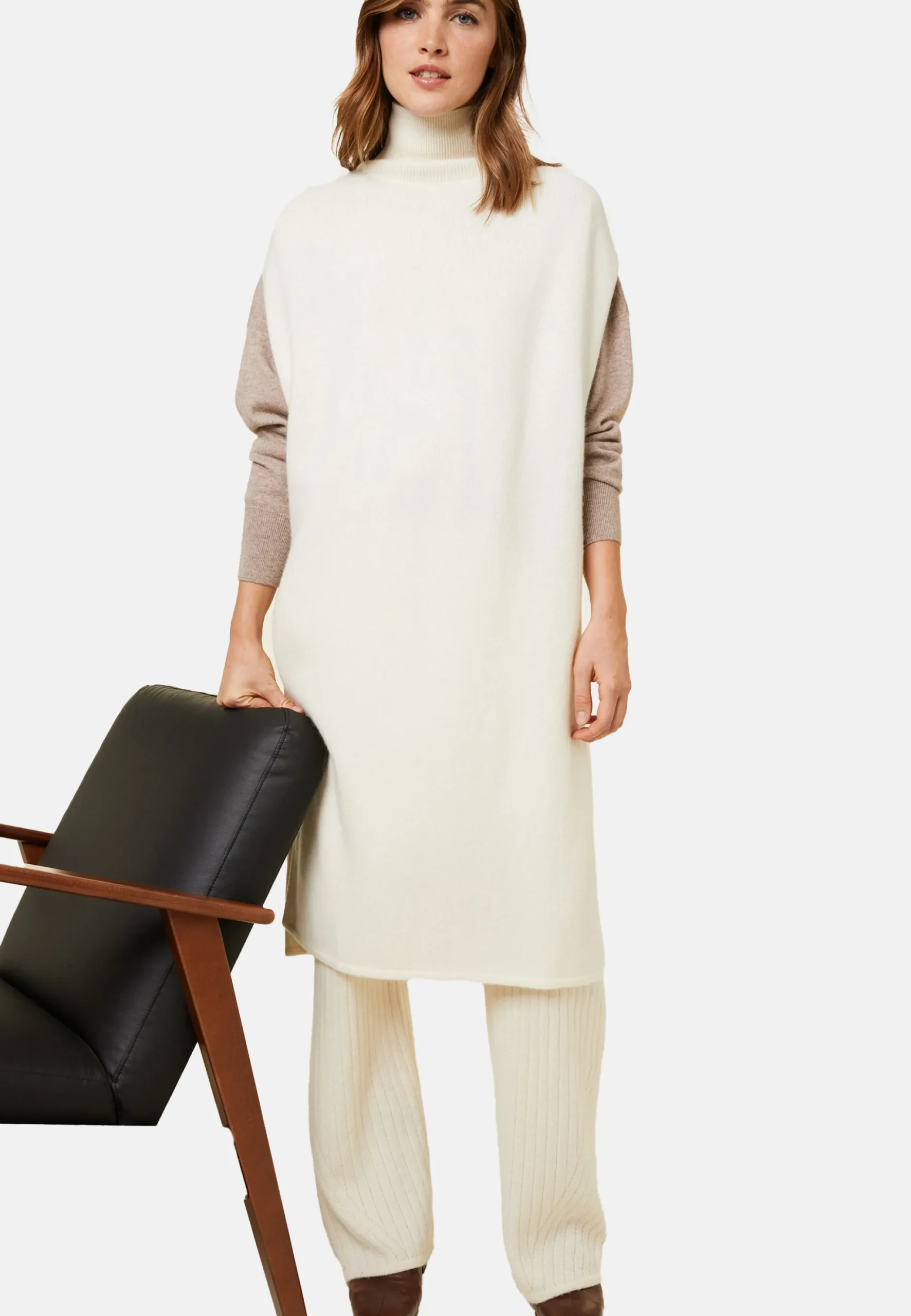 Maison Montagut Tunique Sans Manches Col Montant En Laine Et Cachemire - Garance>Femme Robes