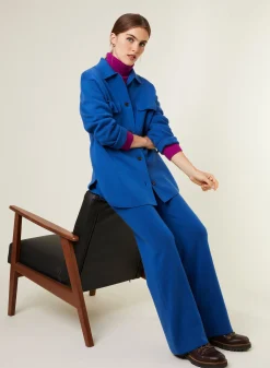 Maison Montagut Veste Boutonnee Avec Poches En Laine Merinos - Giselle>Femme Vestes Et Gilets