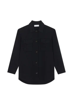 Maison Montagut Veste Boutonnee Avec Poches En Laine Merinos - Giselle><noscript><img width=