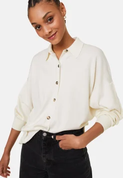 Maison Montagut Veste Boutonnee Col Polo En Laine Merinos - Gabriella><noscript><img width=